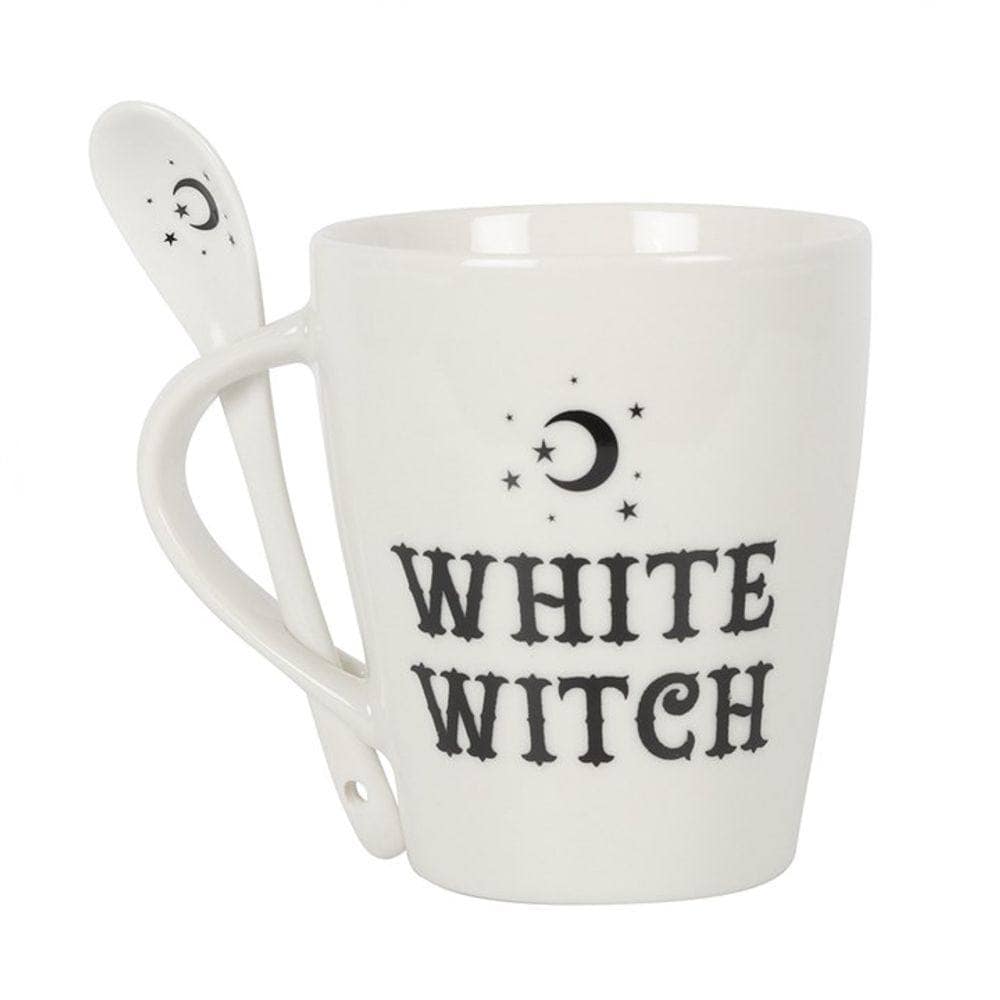 White Witch Mug and Spoon Set | Calming Colour