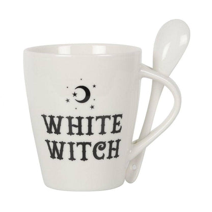 White Witch Mug and Spoon Set | Calming Colour