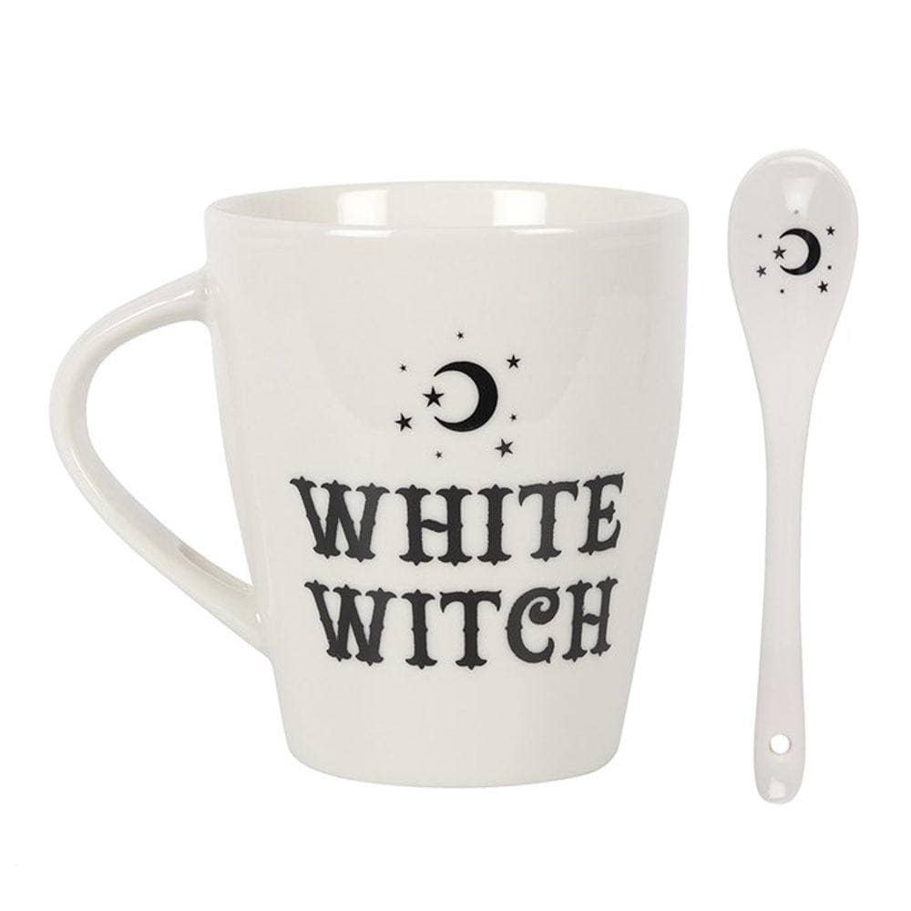 White Witch Mug and Spoon Set | Calming Colour