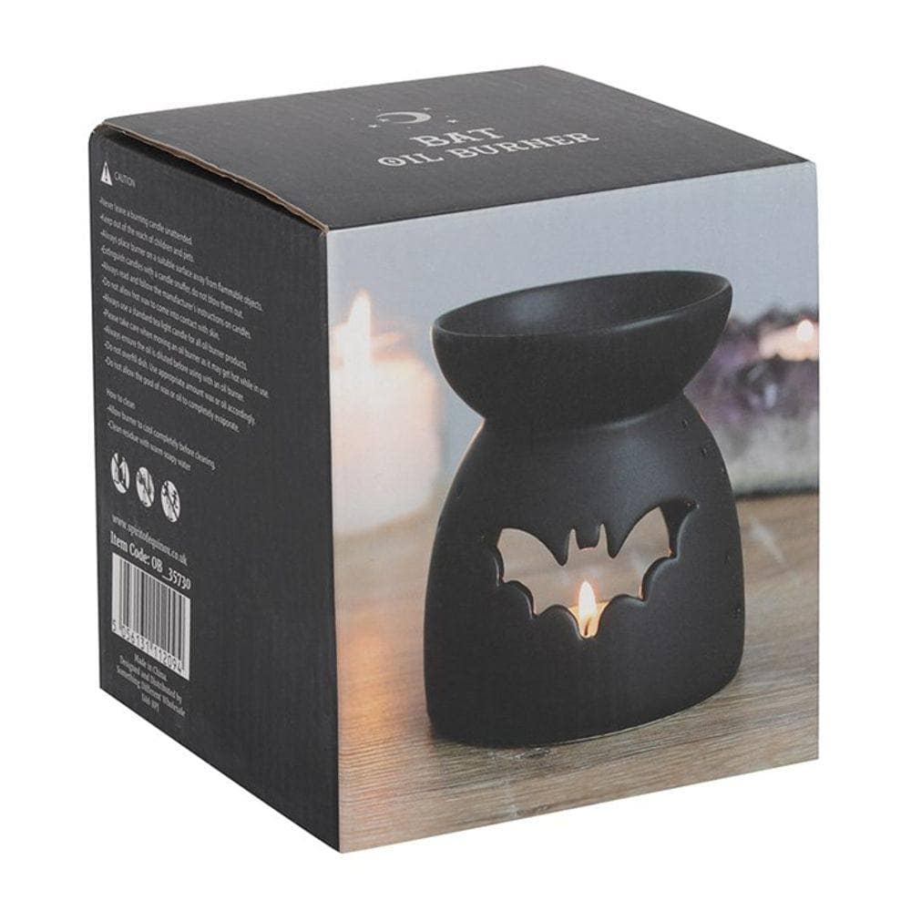 Witches Black Bat Cut Out Oil Burner | Calming Colour