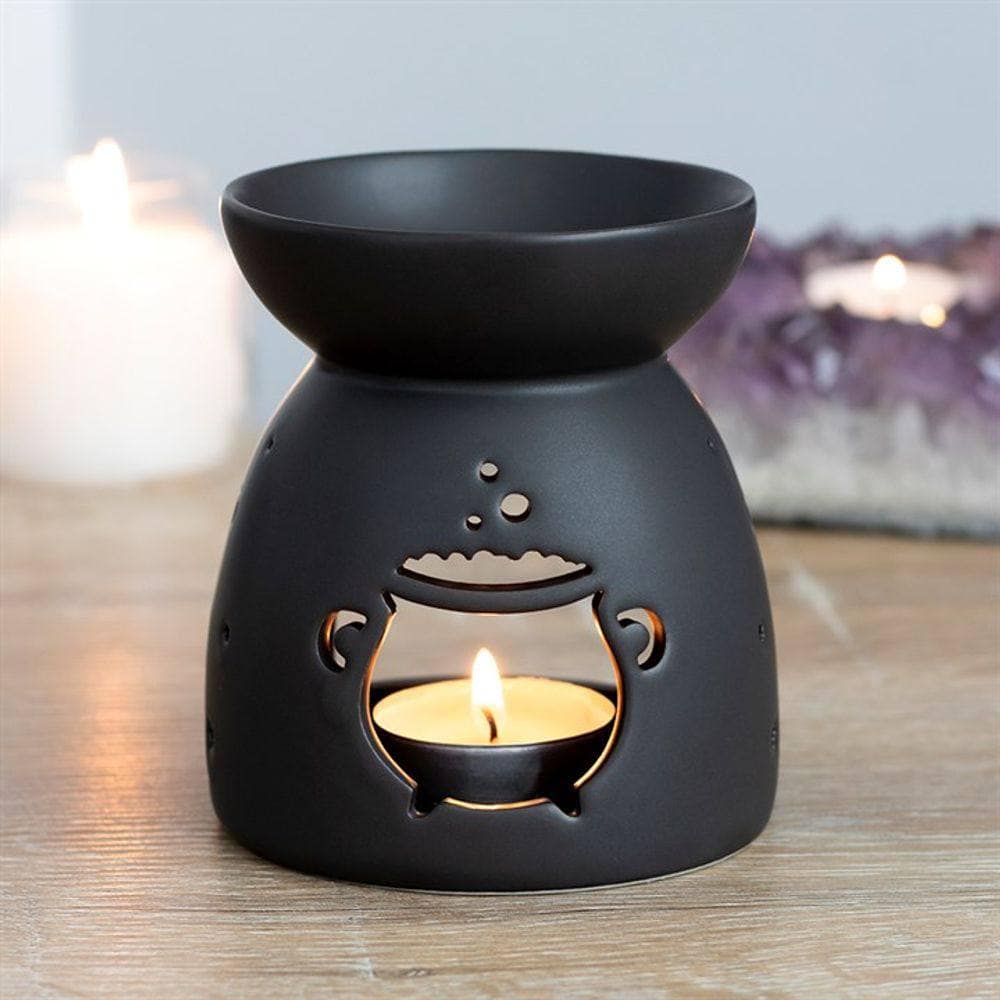 Witches Black Cauldron Cut Out Oil Burner | Calming Colour