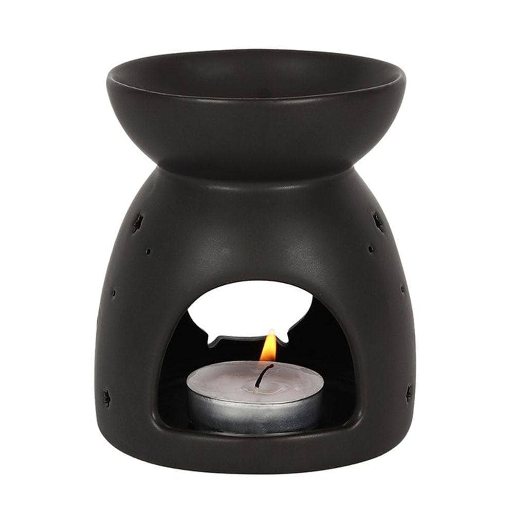 Witches Black Cauldron Cut Out Oil Burner | Calming Colour