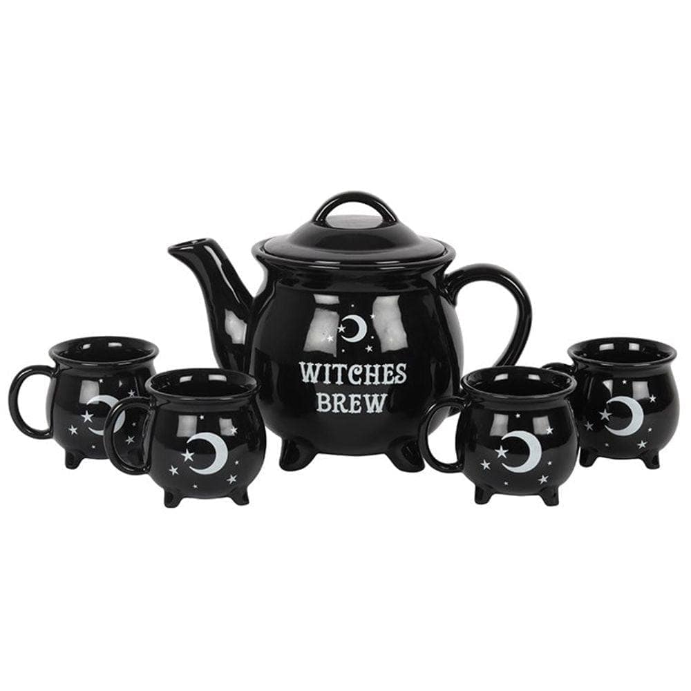 Witches Brew Ceramic Cauldron Tea Set | Calming Colour