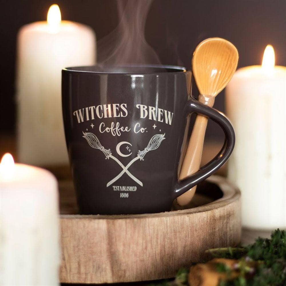 Witches Brew Coffee Co. Mug and Spoon Set | Calming Colour