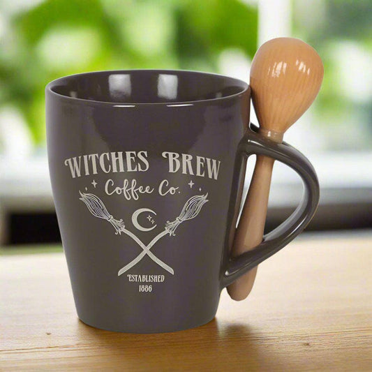 Witches Brew Coffee Co. Mug and Spoon Set | Calming Colour