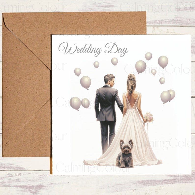 Yorkshire Terrier | Wedding Couple | Wedding Card | Calming Colour